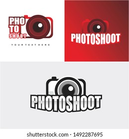 Photo logo black and red vintage photography and shoot