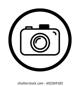 Photo Machine. Manual Using Modern Photo. White And Black Icon