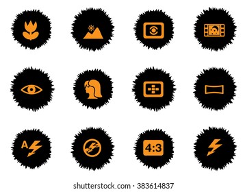 Photo modes icons set for web sites and user interface
