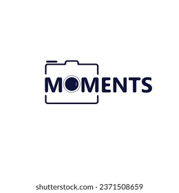 Photo moments logo design vector