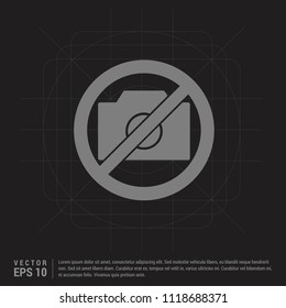 Photo not allowed icon - Black Creative Background - Free vector icon