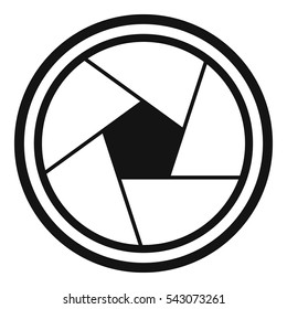Photo objective icon. Simple illustration of photo objective vector icon for web