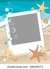 Photo on the background of the beach 
