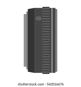 Photo optic lens vector illustration.