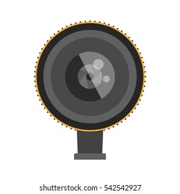 Photo optic lens vector illustration.