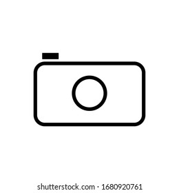 Photo outline icon. Symbol, logo illustration for mobile concept and web design.