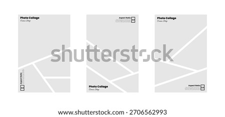 Photo panel design in a comic inspired look using a vertical 2:3 ratio