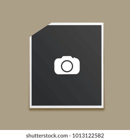 Photo paper template on background. Template for your design. Vector illustration