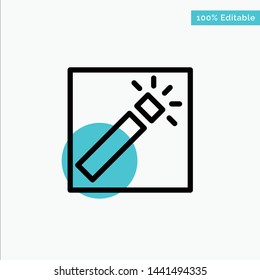 Photo, Photographer, Photography, Retouch turquoise highlight circle point Vector icon