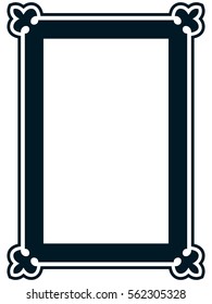 Photo picture art frame border vector simple