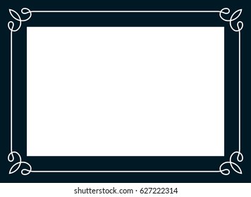 Photo picture art frame border passe-partout vector simple