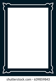 Photo picture art frame border passe-partout vector simple