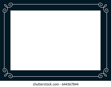 Photo picture art frame border passe-partout vector simple