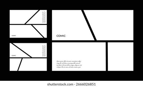 Foto ou colagem de imagem no sistema de layout de quadrinhos
