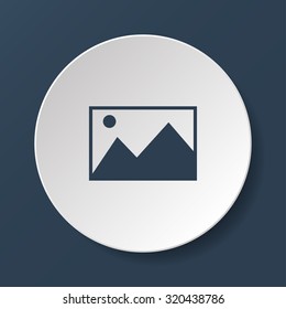 Photo picture web icon in flat style.