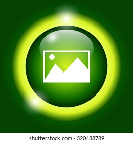 Photo picture web icon in flat style.
