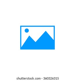 Photo picture web icon in flat style.