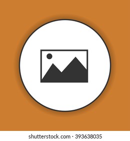 Photo picture web icon in flat style.