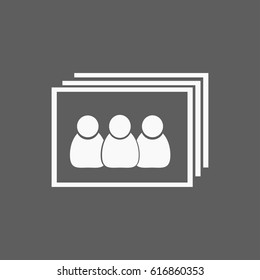 Photo picture web icon in flat style.