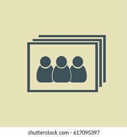 Photo picture web icon in flat style.