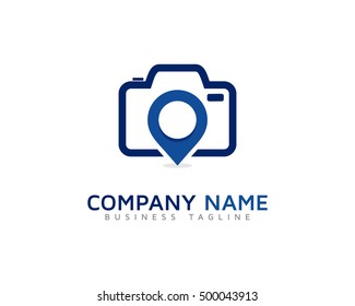 Photo Pin Camera Logo Template