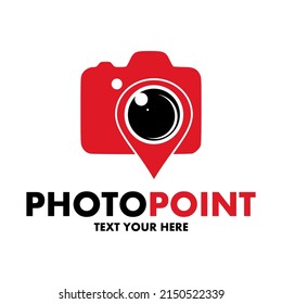 Photo point logo template illustration