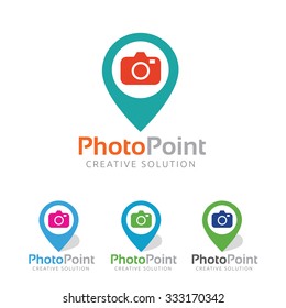 Photo point,Photography logo,vector logo template