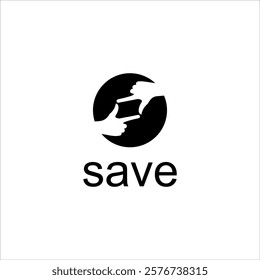 photo pose hand thumb and index finger forming box design vector. circle and hand pose for memory kept save logo vector