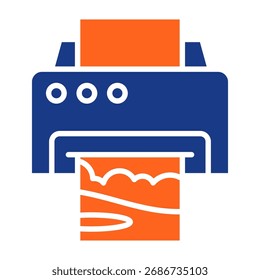 Photo Print Icon Fill Vector Illustration