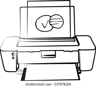 Photo Printer Icon Outline Illustration Photo Stock Vector (Royalty ...