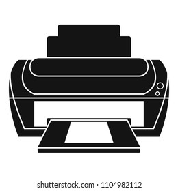 Photo printer icon. Simple illustration of photo printer vector icon for web design isolated on white background