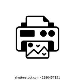 Photo Printer icon in vector. Illustration