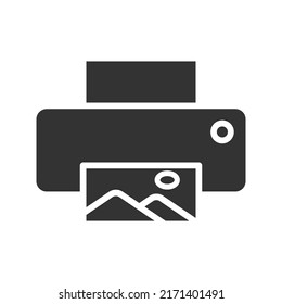 photo printer vector icon isolated on white background. photo printer stock vector illustration for web, mobile app and ui design