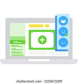 Photo processing program vector icon. Application for working with image. Upload, add, retouching and editing picture for posting