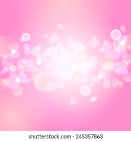 Photo realistic bokeh lights. Vector illustration. Particles on colorfull background. Other colors in my profile. 