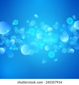 Photo realistic bokeh lights. Vector illustration. Particles on colorfull background. Other colors in my profile. 