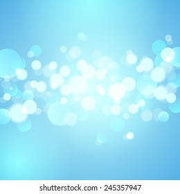 Photo realistic bokeh lights. Vector illustration. Particles on colorfull background. Other colors in my profile. 
