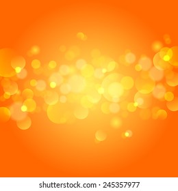 Photo realistic bokeh lights. Vector illustration. Particles on colorfull background. Other colors in my profile. 