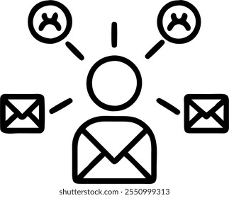 Photo realistic as Business owner with email networking concept as A business owners profile blended with email networking symbolizing networking and communication through emails. Ideal for business a