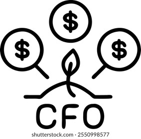 Photo realistic as CFO with green bonds concept as A CFOs profile blended with green bond symbols representing sustainable finance and investment in green projects. Ideal for corporate and ESG ads. in