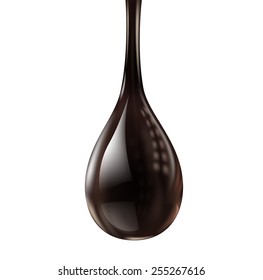 foto realista chocolate gota vetor