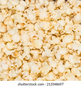 Photo realistic popcorn background. Vector illustration.