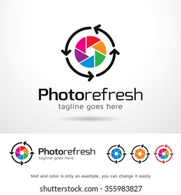 Photo Refresh Logo Template Design Vector 