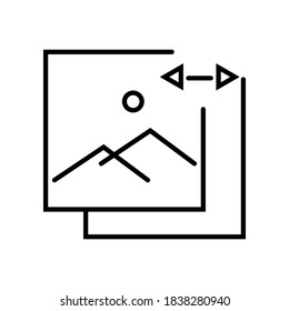 
Photo Related Vector Lines icon. Contains Icons like Enhance Image. flat design. editable