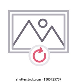 photo reload color line icon