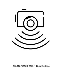 Photo report line icon, concept sign, outline vector illustration, linear symbol.