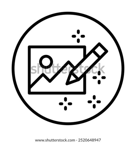 Photo Retouching icon line vector illustration