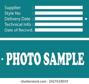 Photo sample card for submit sample 