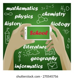 Photo School. Vector illustration for posters, banners and backgrounds