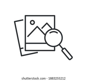 photo Search Bar and Magnifier Icon Design
